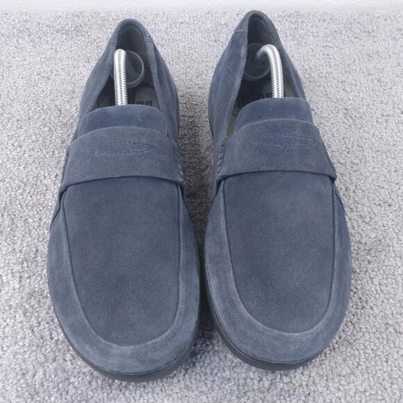 Fitflop Loafers Mens 11 Slip On Shoes Blue Suede Comfort Shoe Casual - Picture 3 of 10